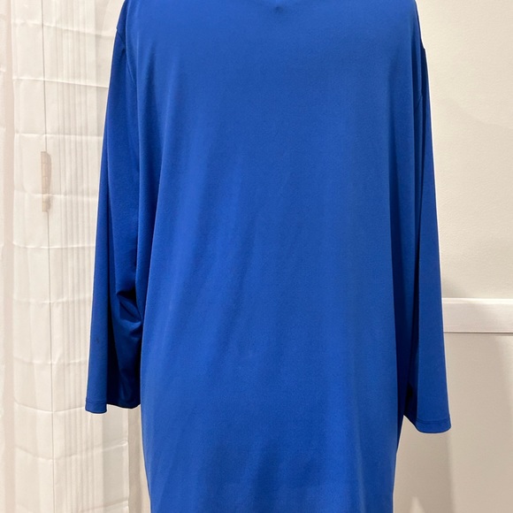 Talbots Women’s Blue Top,Plus  Size 3X Long Sleeve Blouse, Special Occasion - Picture 4 of 6